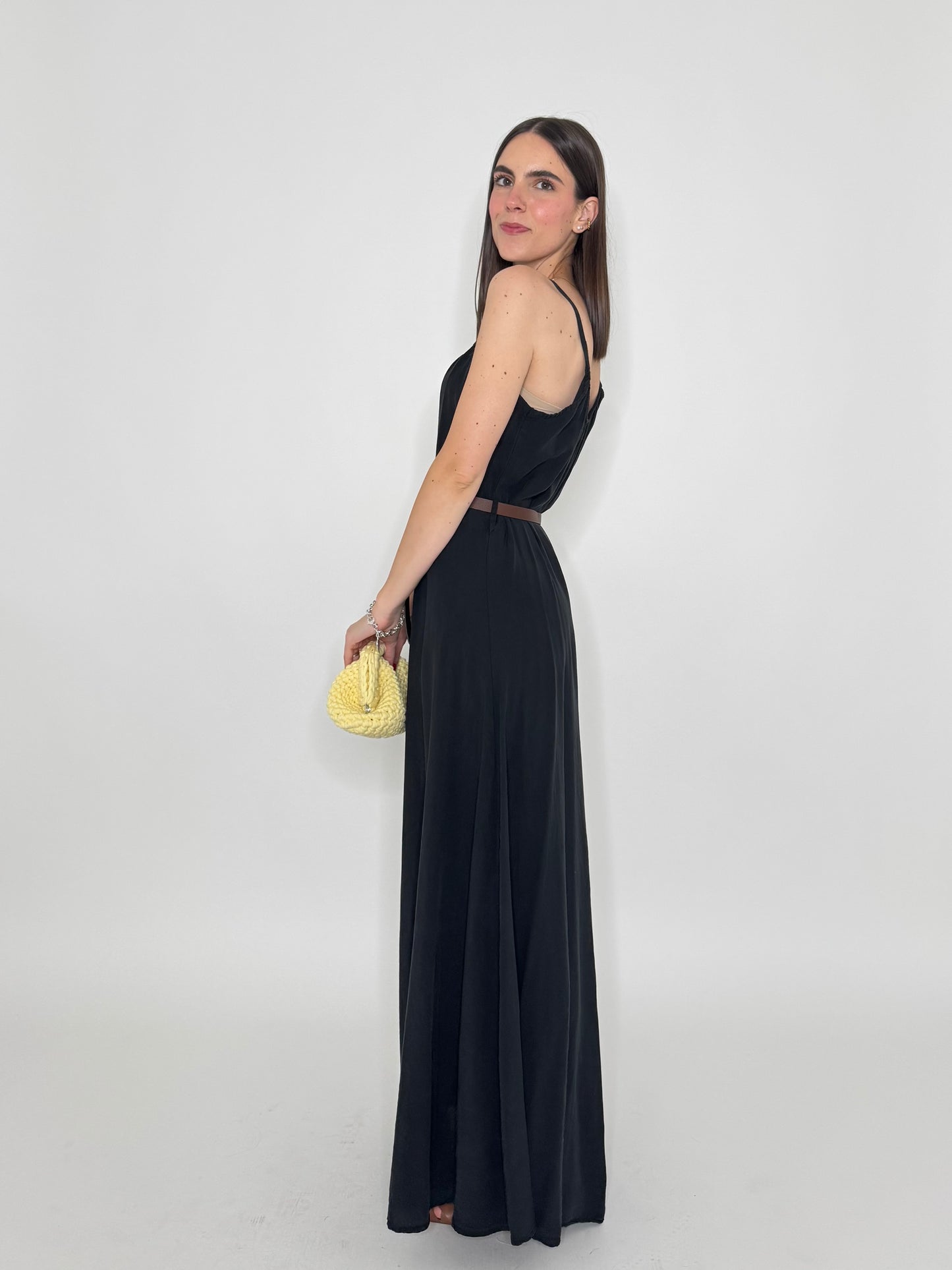 Abito Clelia in 100% tencel Nero