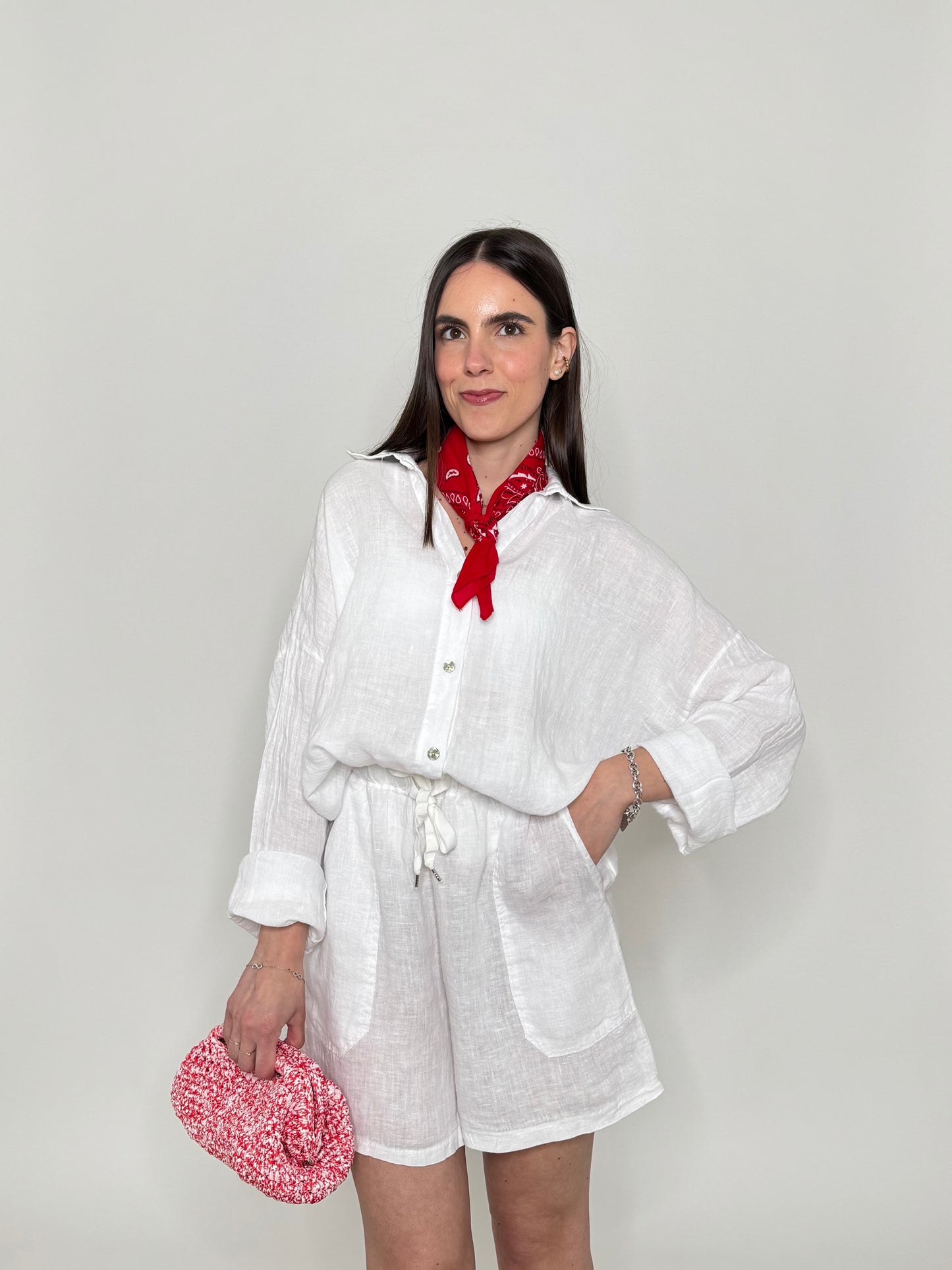 Camicia in lino Deserto Bianco