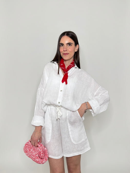 Camicia in lino Deserto Bianco