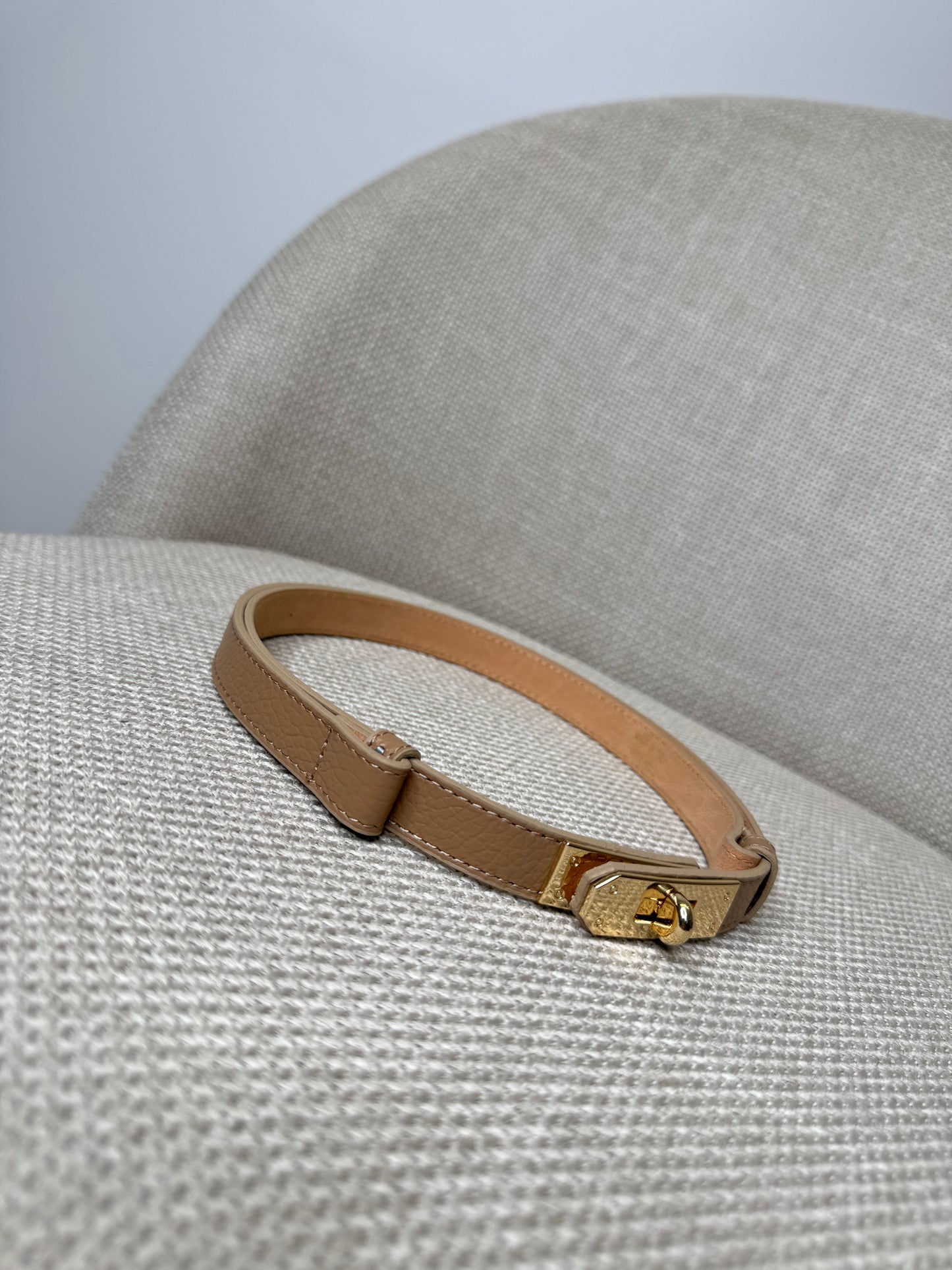 Cintura vera pelle martellata regolabile stile Hermes Biscotto 2cm