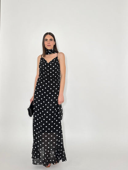 Abito Flamenco lungo pois Nero