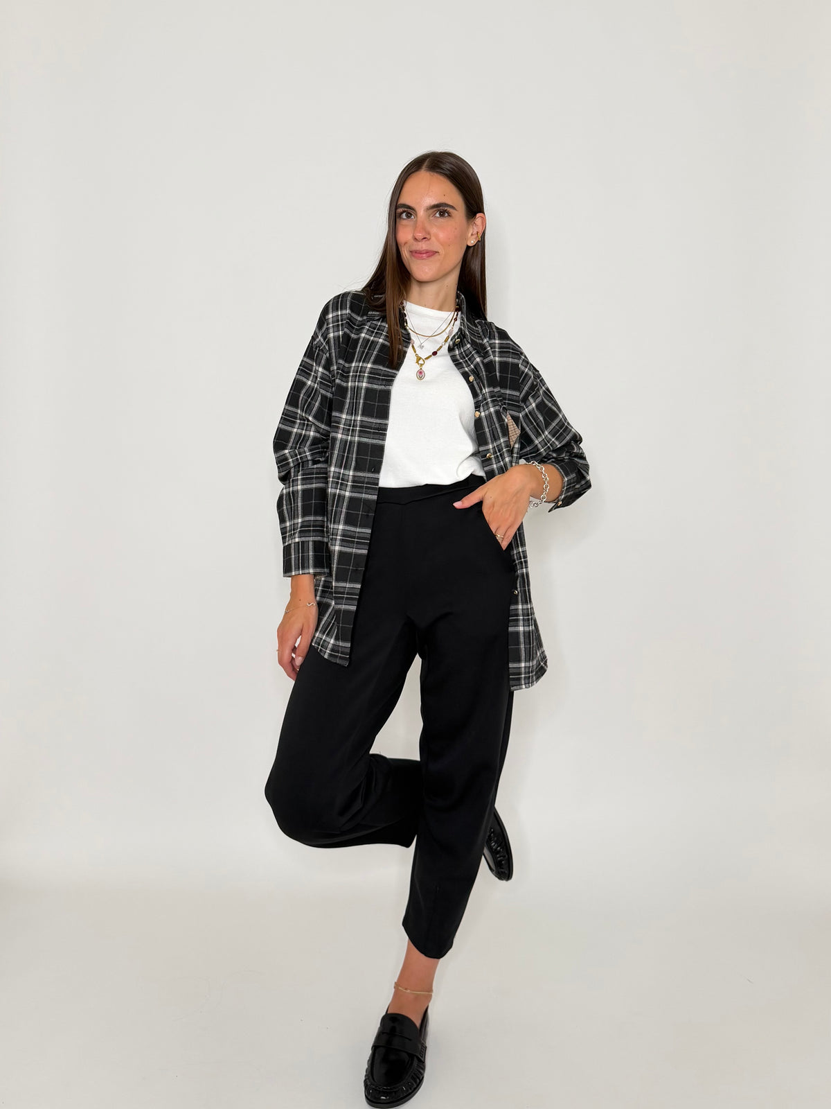 Pantalone ovetto in misto viscosa