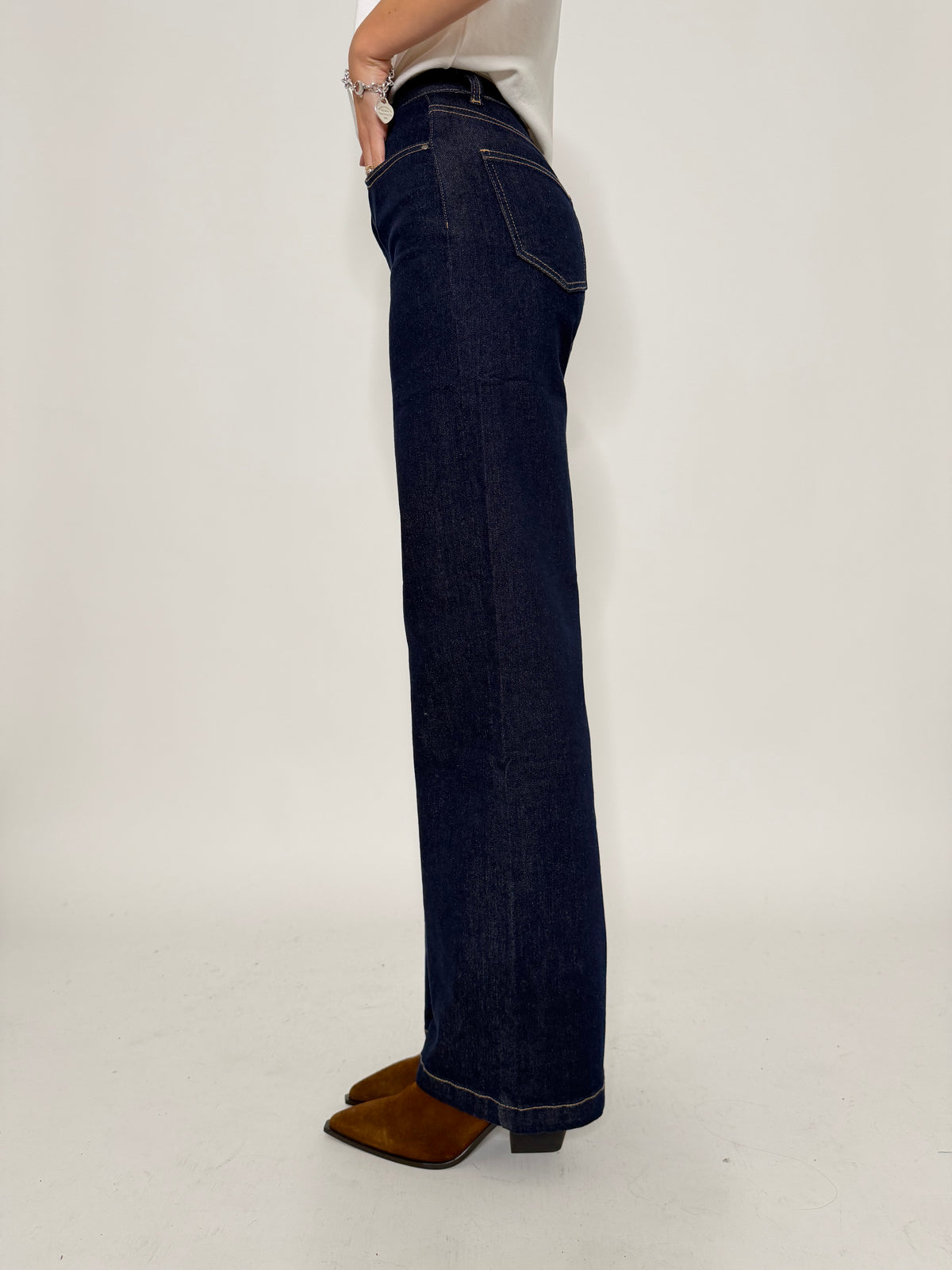 Jeans "Madrid" Wide Leg lavaggio zero