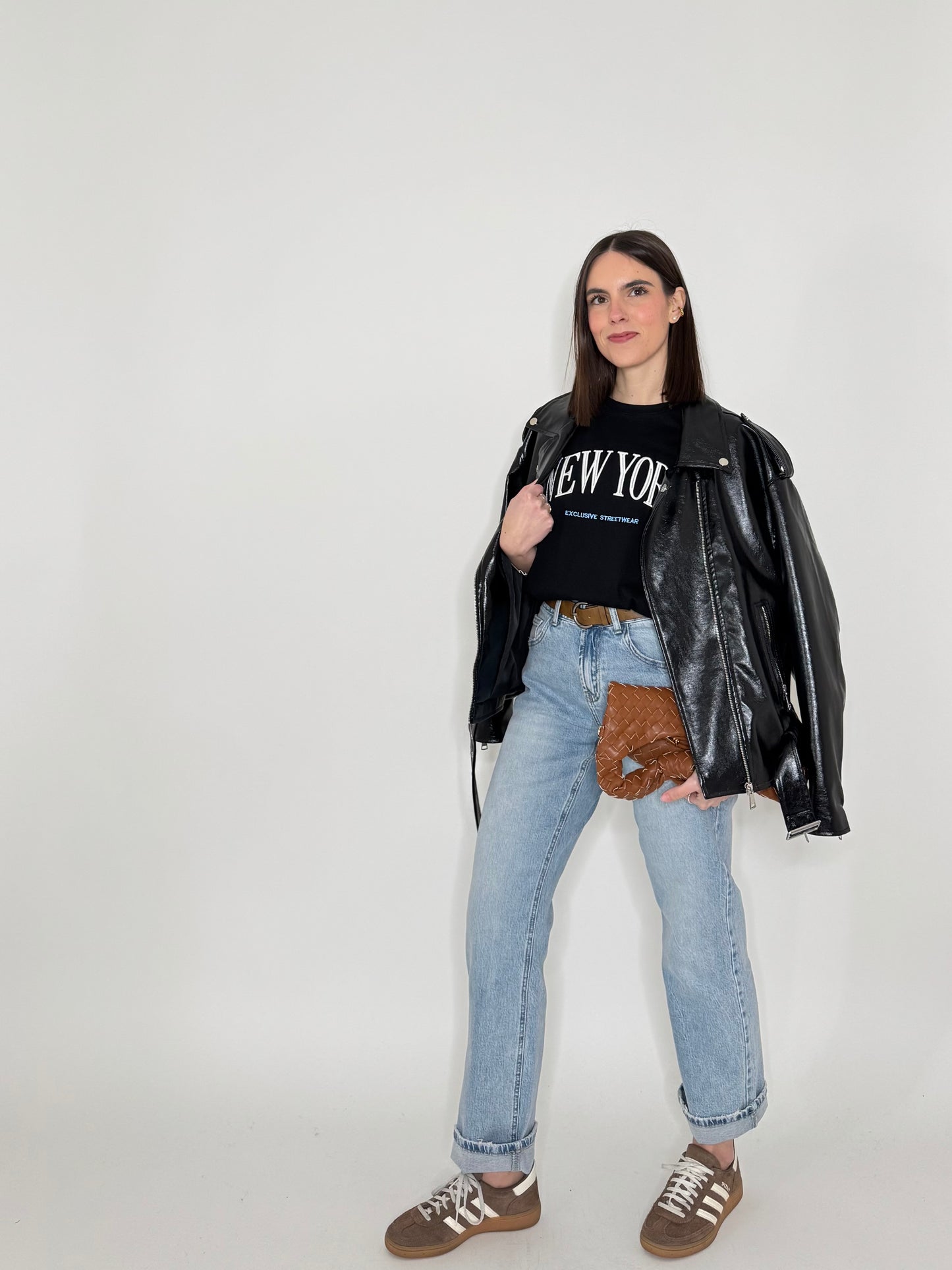 T-shirt in cotone "New York" Nera