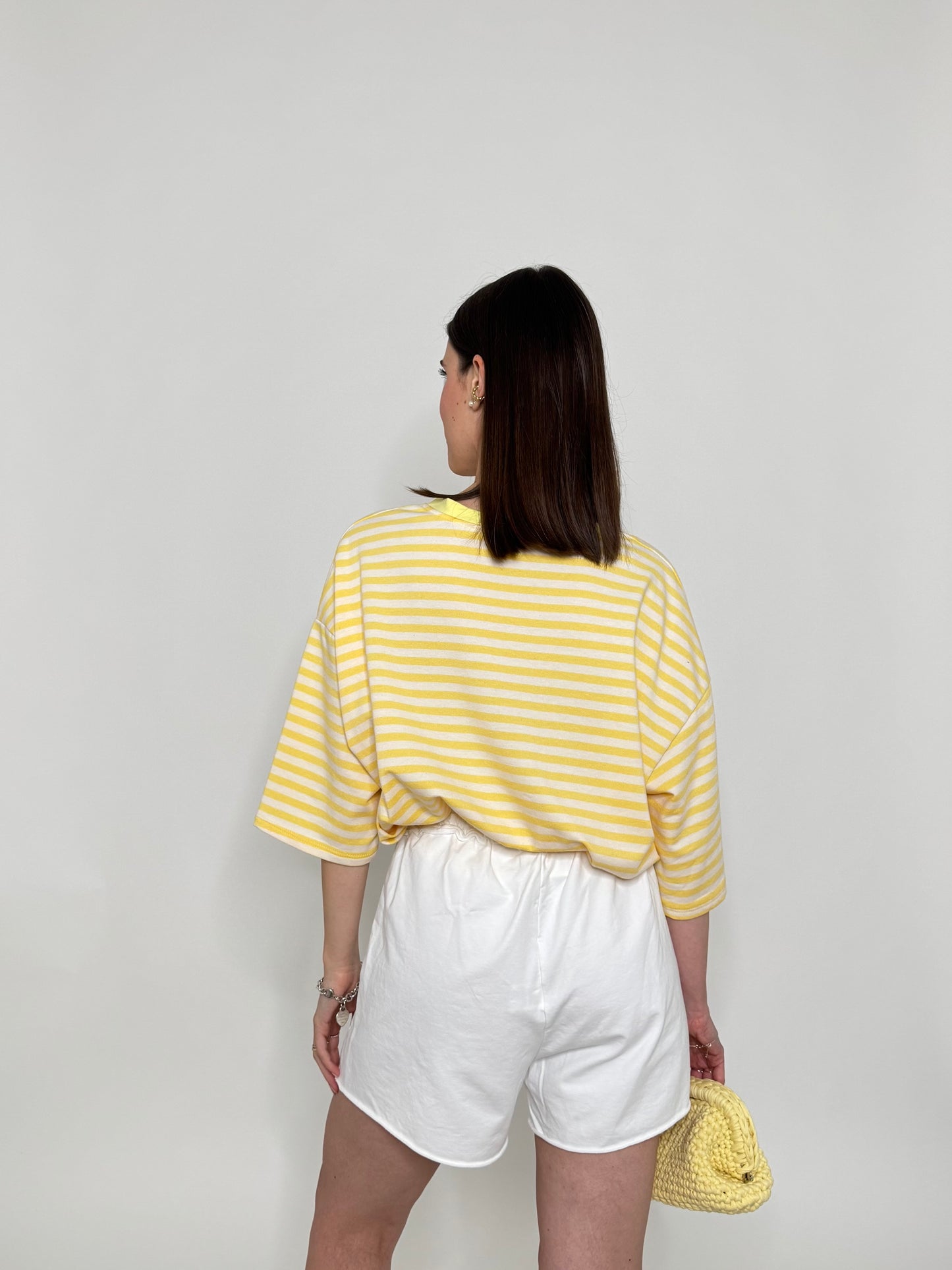Pantaloncino in maglina cotone Comfy Panna