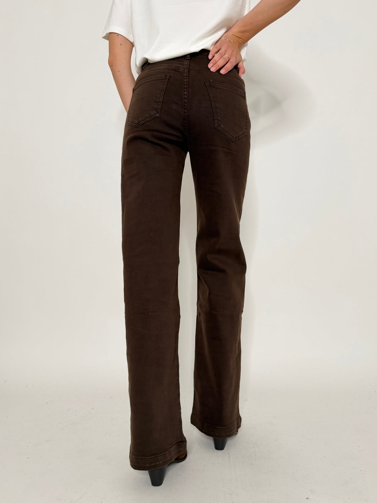 Jeans "Madrid" Wide Leg cioccolato