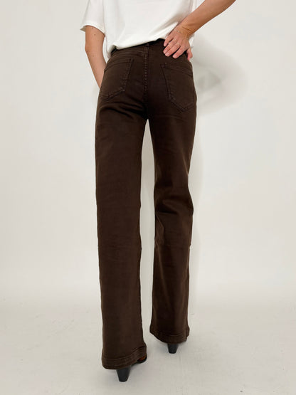 Jeans "Madrid" Wide Leg cioccolato