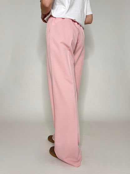 Pantalone palazzo taglio elegante viscosa Rosa