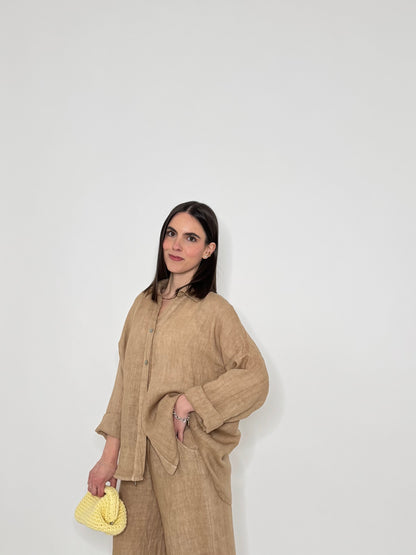 Camicia in lino Deserto Camel