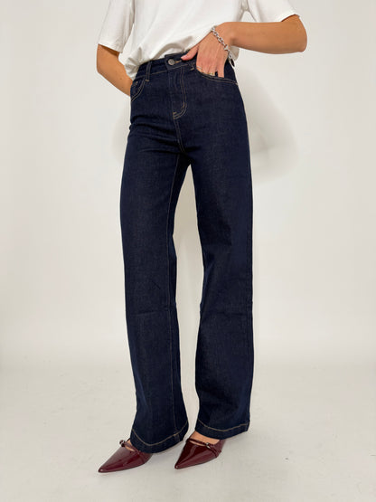 Jeans "Madrid" Wide Leg lavaggio zero