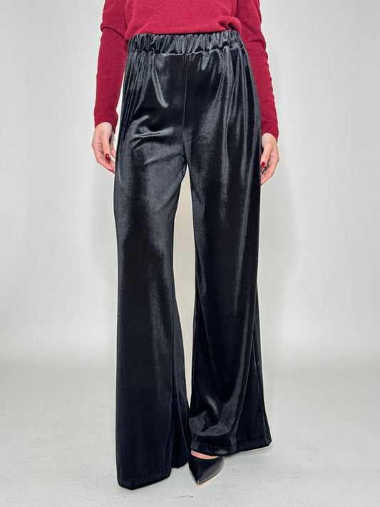 Pantalone morbido velvet nero