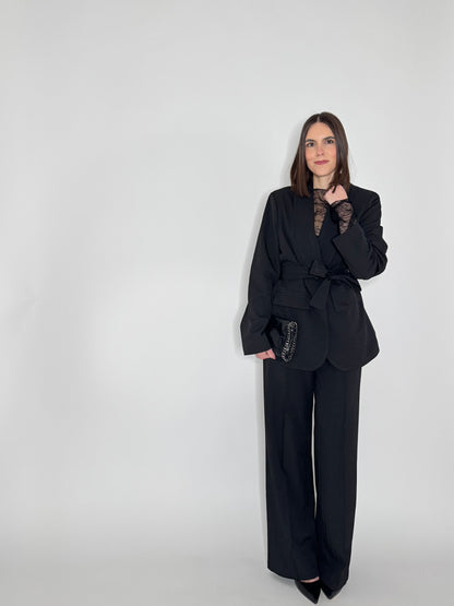 Pantalone morbido taglio elegante Nero