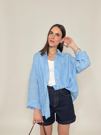 Camicia in lino Deserto Azzurra