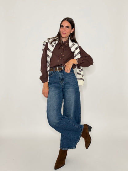 Jeans Balloon Fit in Denim Blu