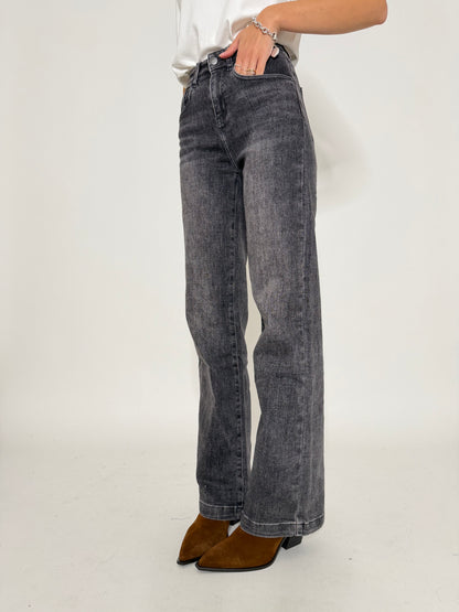 Jeans "Madrid" Wide Leg grigio
