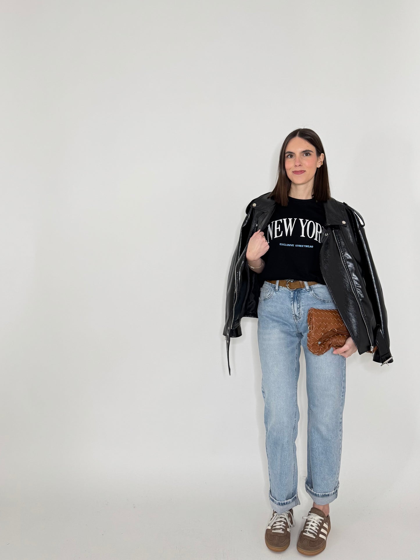 T-shirt in cotone "New York" Nera