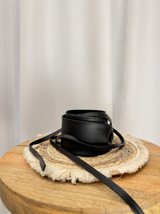 Cintura fusciacca vera pelle nero