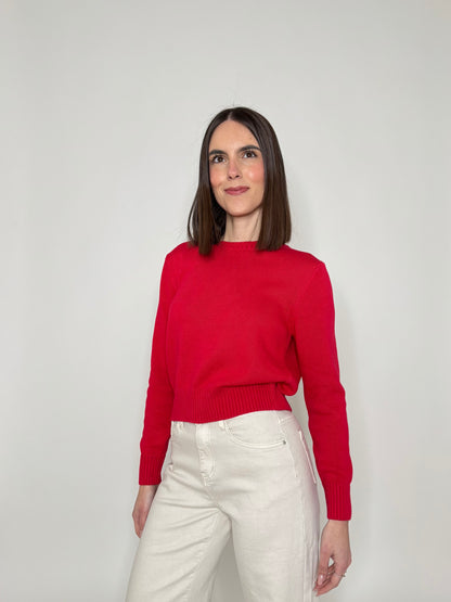 Maglia girocollo in 100% cotone Fragola