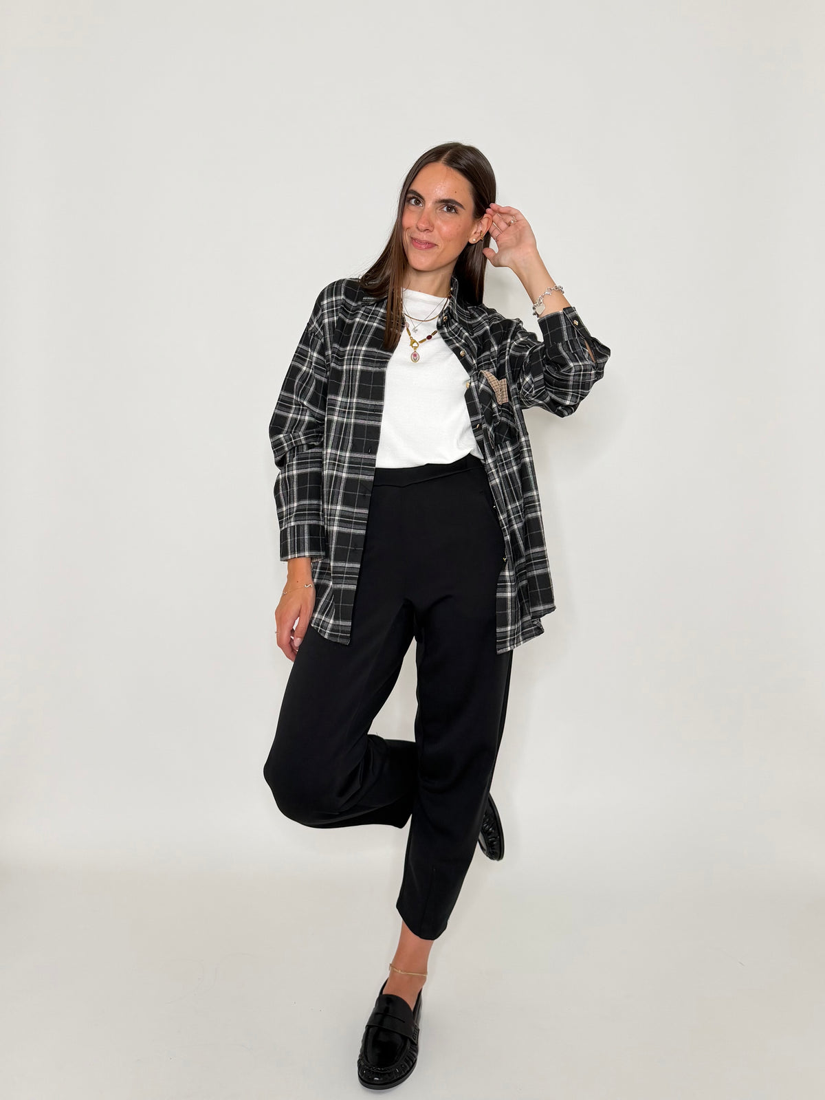 Pantalone ovetto in misto viscosa