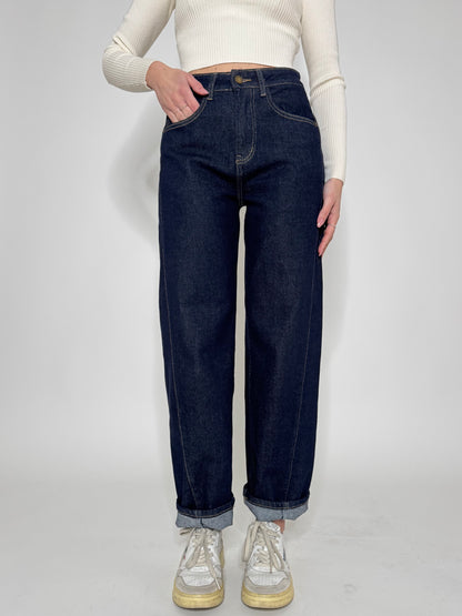 Jeans Barrel denim scuro