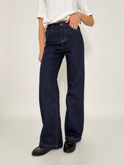 Jeans "Madrid" Wide Leg lavaggio zero