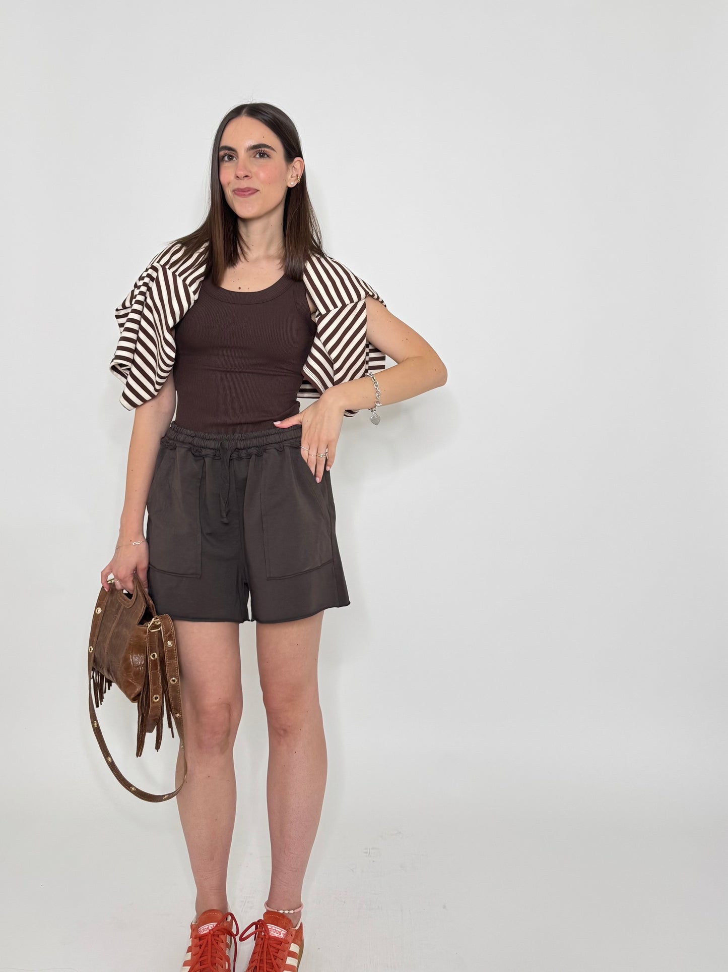 Pantaloncino in maglina cotone Comfy Cacao