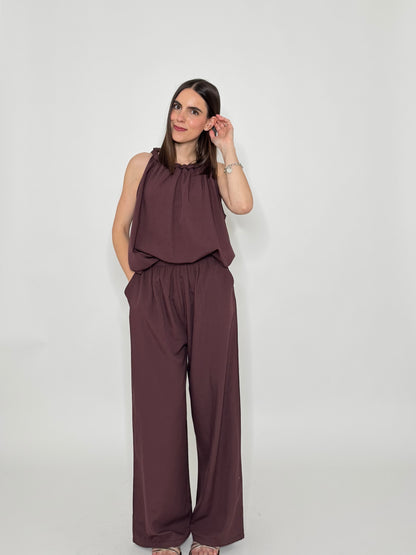 Completo Grace in fresca viscosa cioccolato