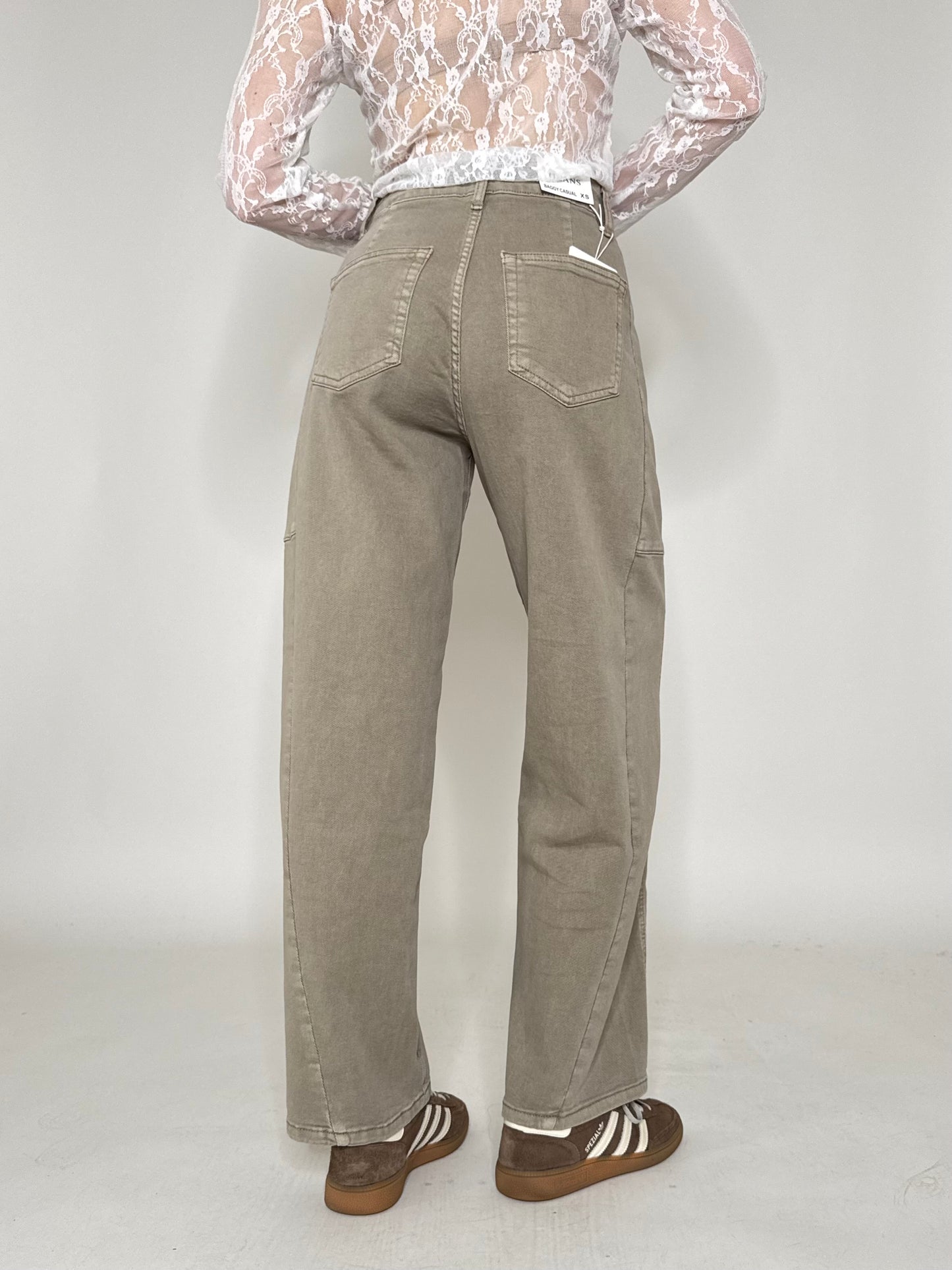 Jeans Barrel Sabbia