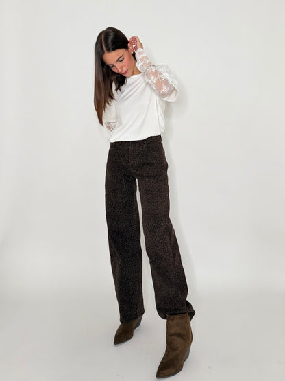 Jeans Balloon Fit leopardato