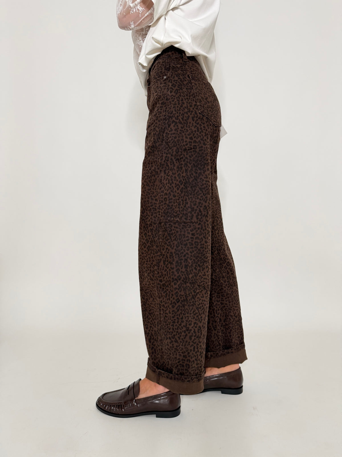 Jeans Balloon Fit leopardato