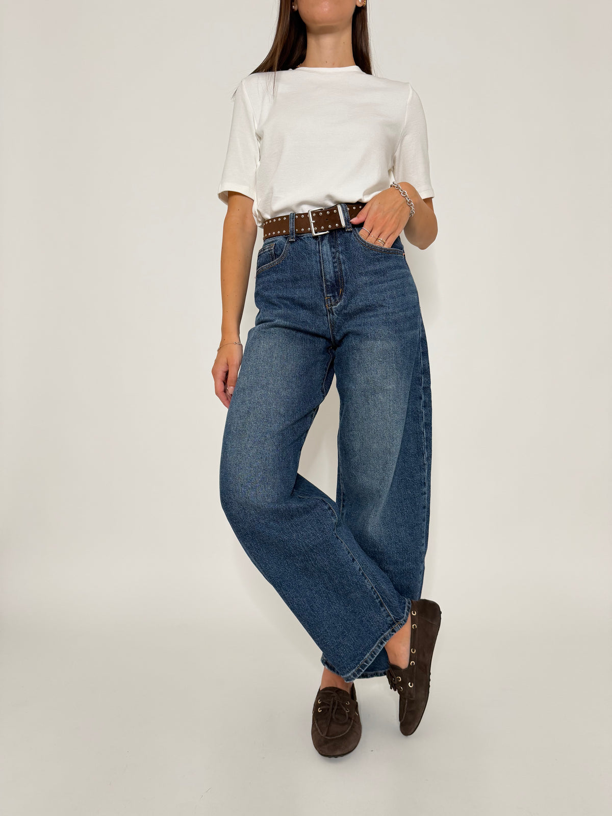 Jeans Balloon Fit in Denim Blu