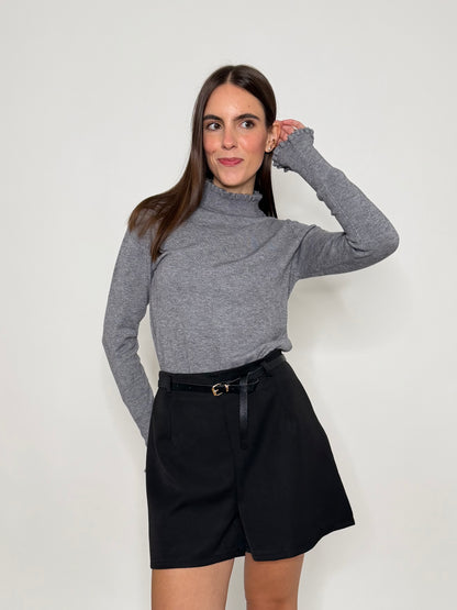 Shorts in morbida viscosa nero