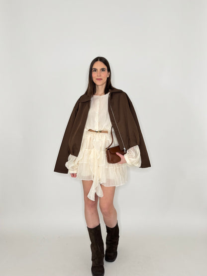 Abito mini in tencel effetto goffrato Burro