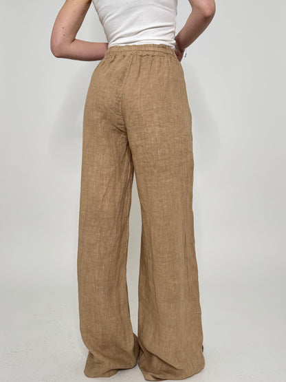 Pantalone in lino Deserto Camel