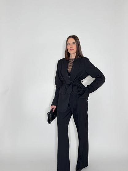 Pantalone morbido taglio elegante Nero