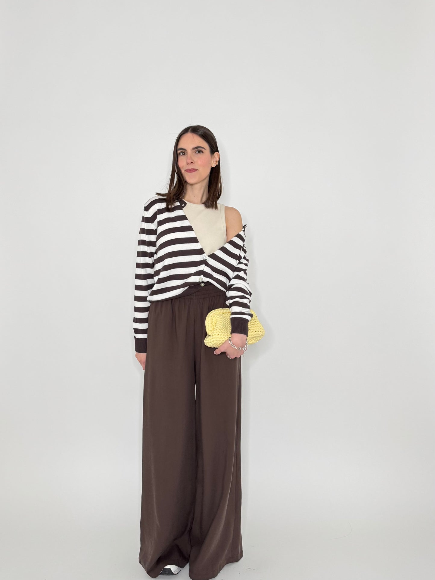 Pantalone morbido in 100% tencel Cioccolato