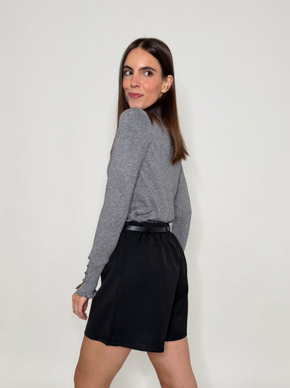 Shorts in morbida viscosa nero