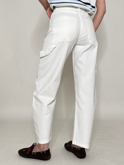 Jeans barrel fit Bianco