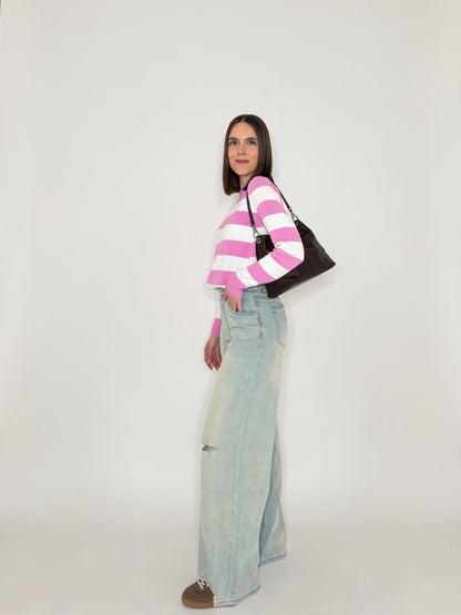 Jeans wide leg vintage wash