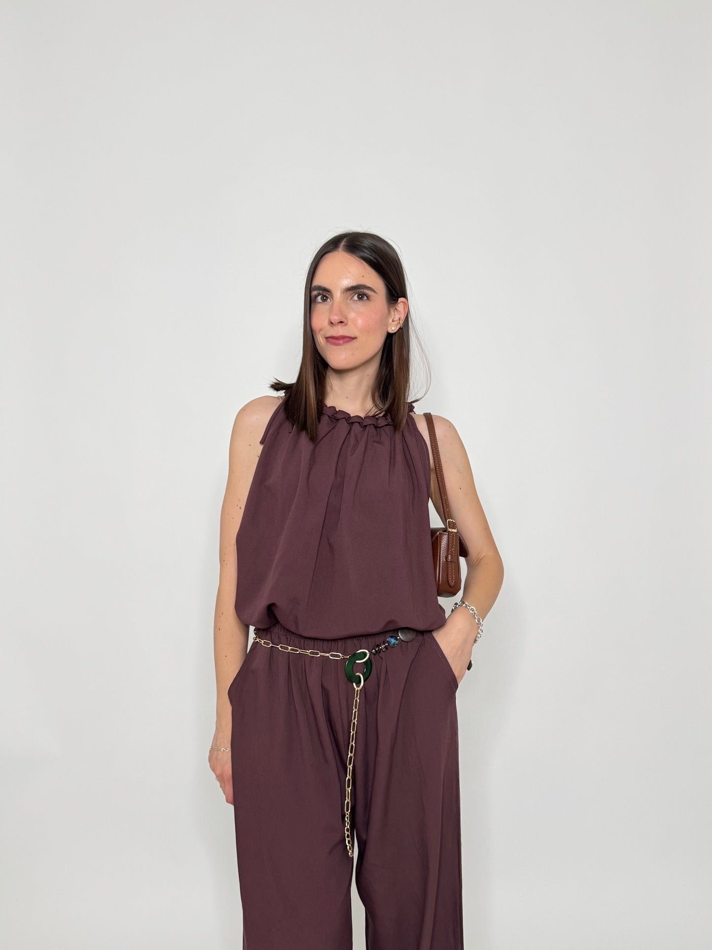 Completo Grace in fresca viscosa cioccolato