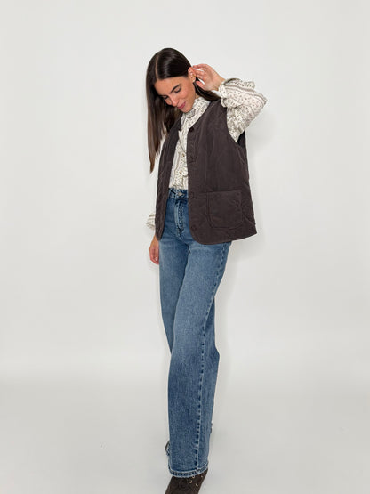 Camicia in cotone rouge coffe/celeste
