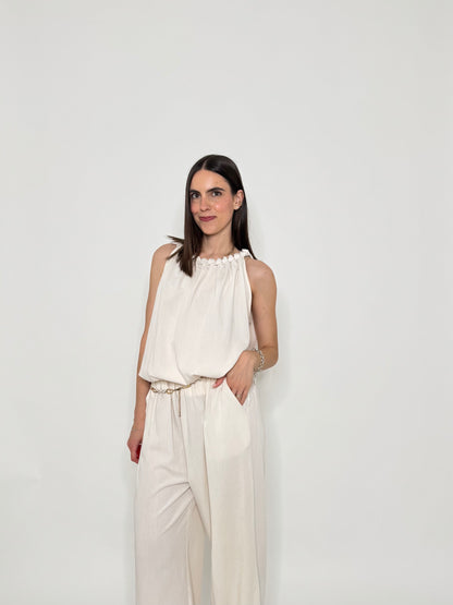 Completo Grace in fresca viscosa Panna