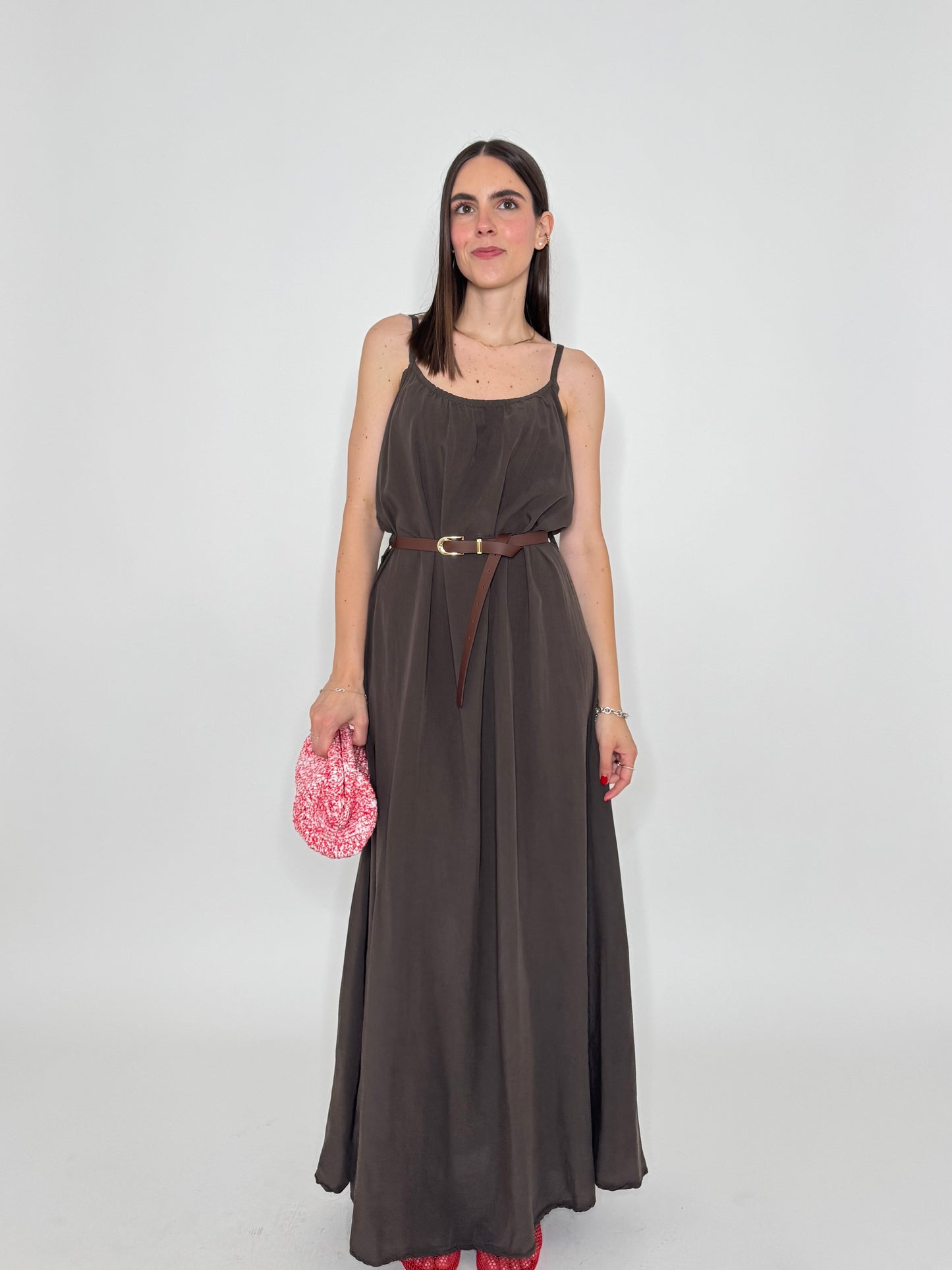 Abito Clelia in 100% tencel Moro