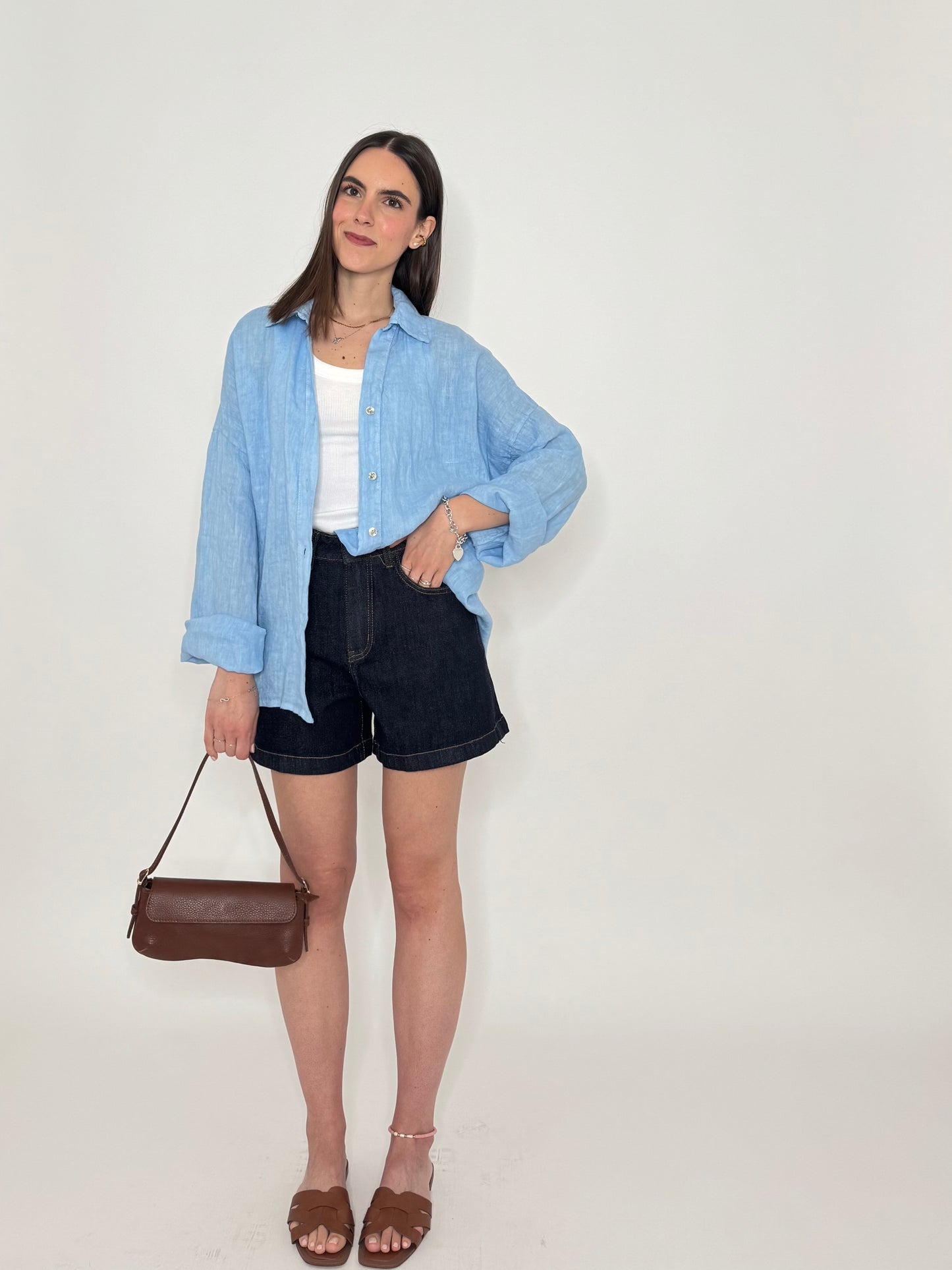 Camicia in lino Deserto Azzurra
