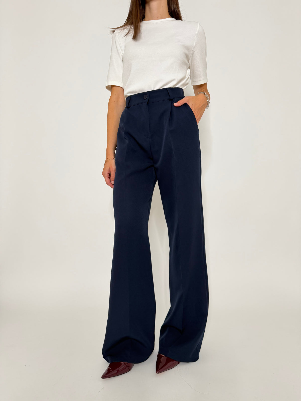 Pantalone taglio sartoriale blu - IN RIASSORTIMENTO