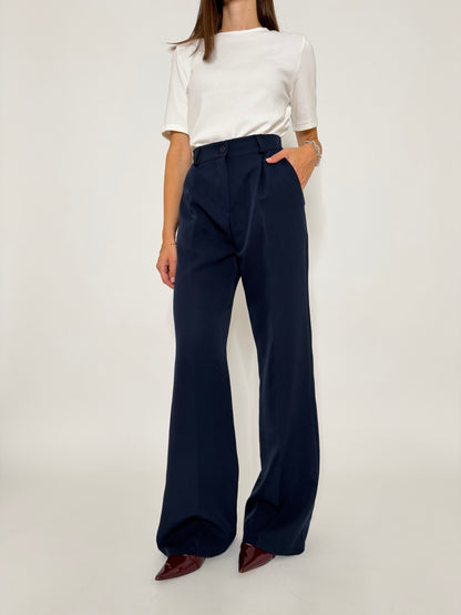 Pantalone taglio sartoriale blu - IN RIASSORTIMENTO