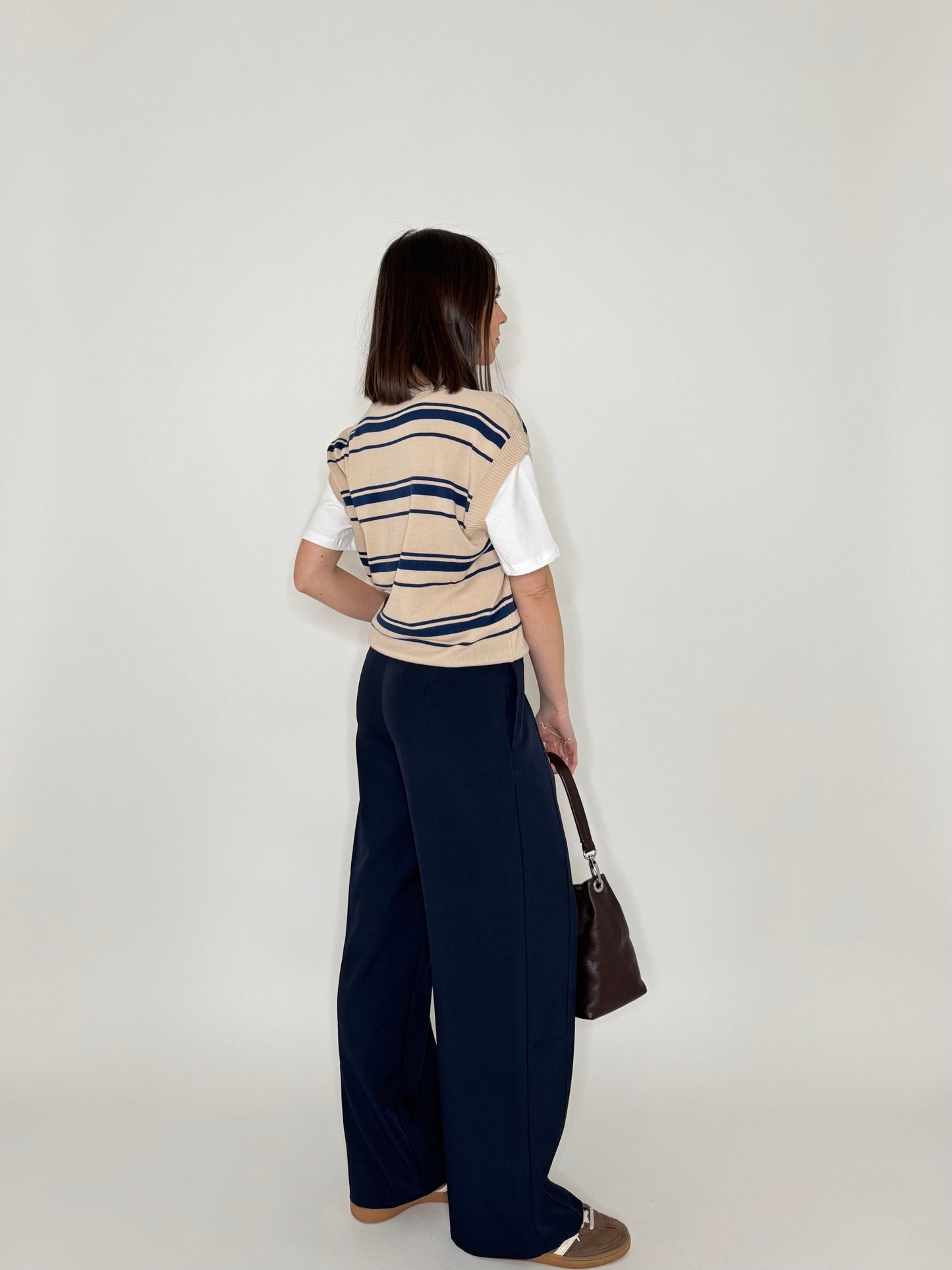 Pantalone Icon Wide leg Blu