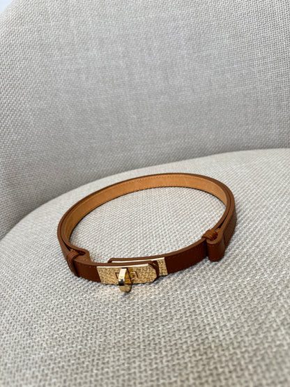 Cintura vera pelle martellata regolabile stile Hermes Cuoio 2cm