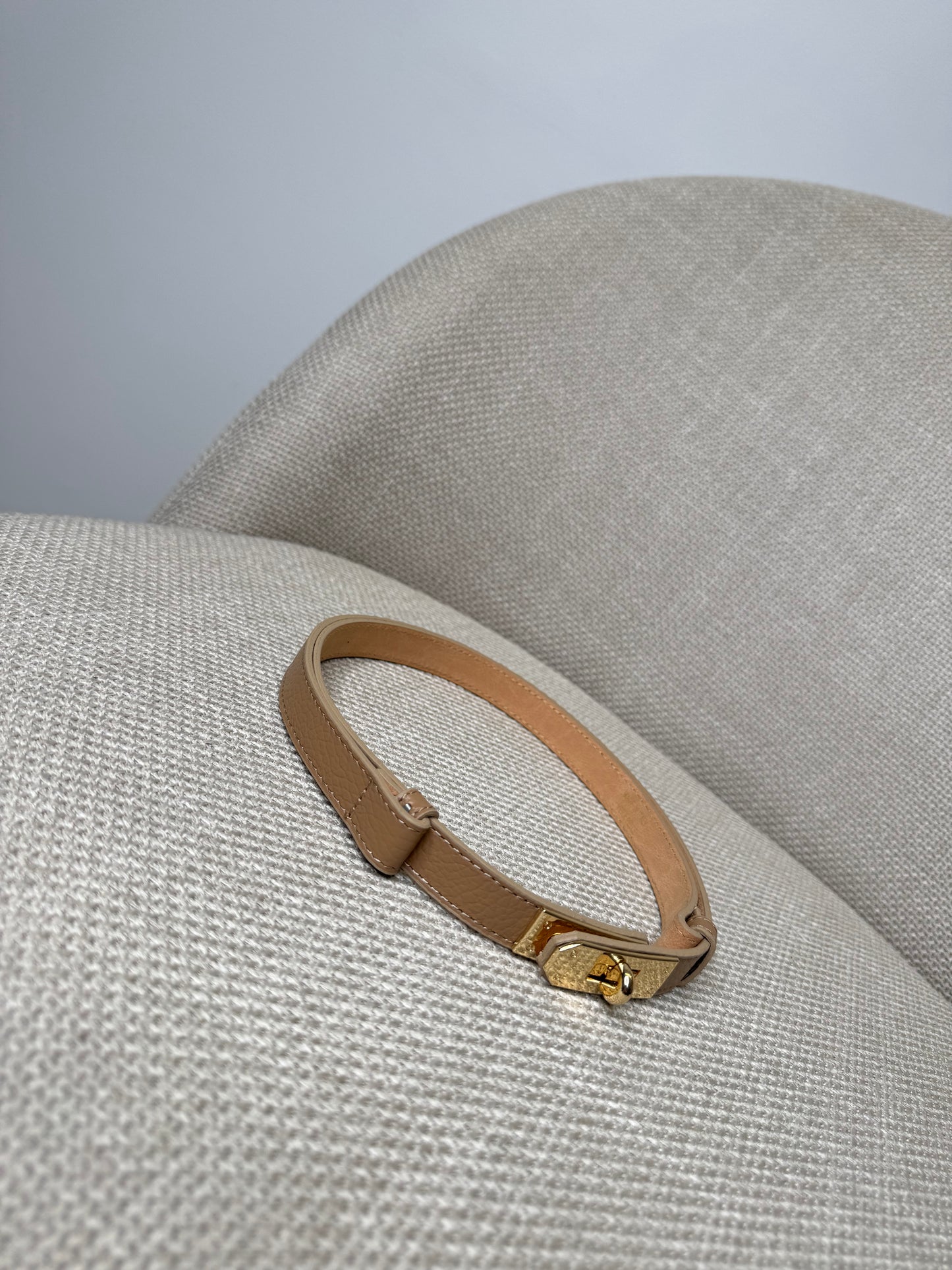 Cintura vera pelle martellata regolabile stile Hermes Biscotto 2cm