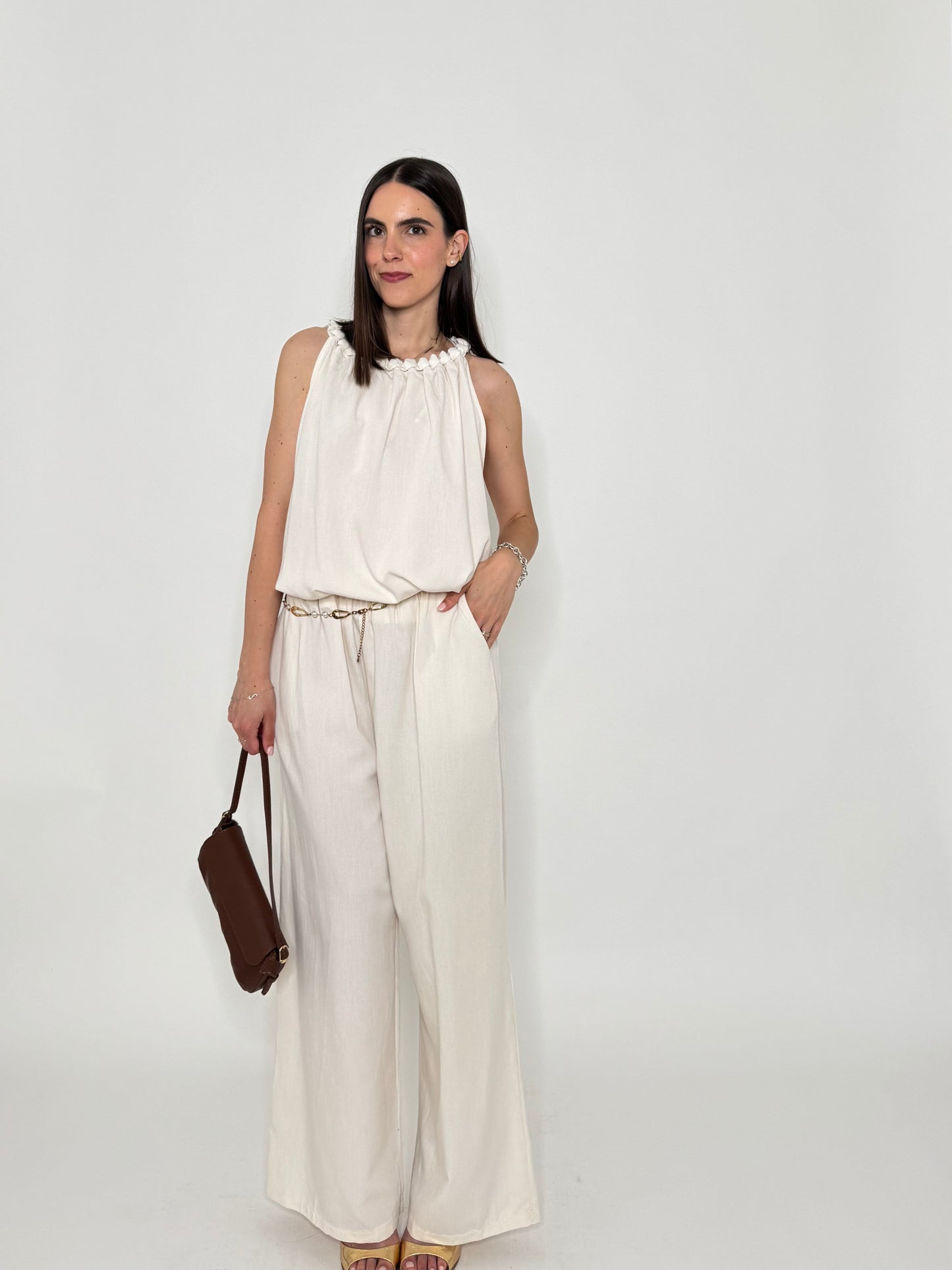 Completo Grace in fresca viscosa Panna